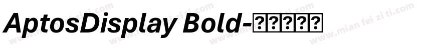 AptosDisplay Bold字体转换